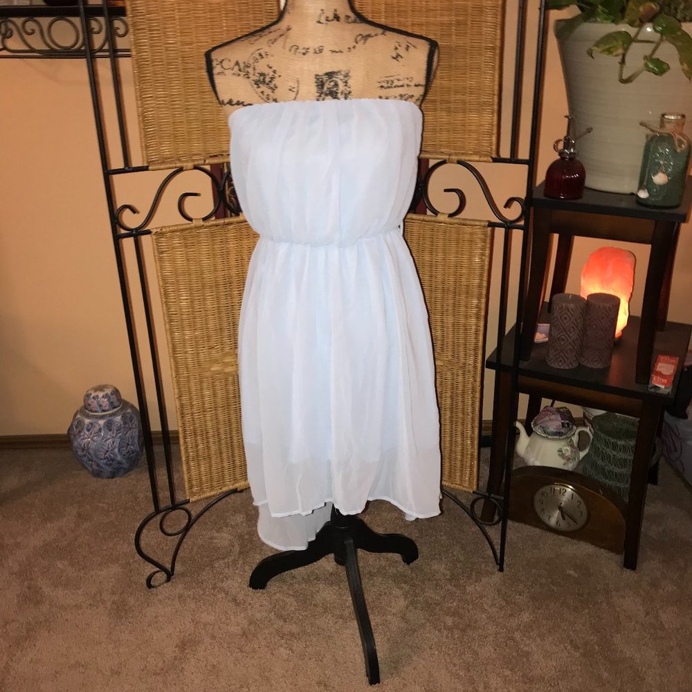 Poetry Light Blue Strapless Dress